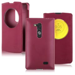 LG L Fino D290N/L Fino Dual D295-Θήκη Quick Circle Με Πίσω Κάλυμμα Φούξια (OEM)