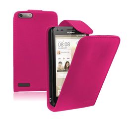 Δερμάτινη Θήκη Flip για Huawei Ascend G6 4G Φούξια (OEM)