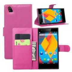 ZTE Blade Vec 4G - Δερμάτινη Θήκη Stand Πορτοφόλι Φούξια (OEM)