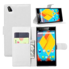 ZTE Blade Vec 4G - Δερμάτινη Θήκη Stand Πορτοφόλι Λευκό (OEM)