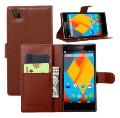 ZTE Blade Vec 4G - Δερμάτινη Θήκη Stand Πορτοφόλι Καφέ (OEM)