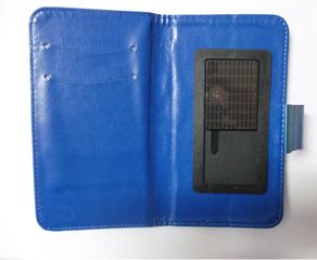 Vodafone Smart 4 Max-Θήκη Flip Book Gel Μπλε (ΟΕΜ)