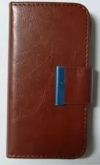 Vodafone Smart 4 Max-Θήκη Flip Book Gel Καφέ (ΟΕΜ)