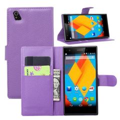ZTE Blade Vec 4G - Δερμάτινη Θήκη Stand Πορτοφόλι Μωβ (OEM)