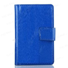 Microsoft Lumia 435 - Δερμάτινη Πορτοφόλι Stand Θήκη Μπλε (OEM)