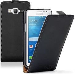 Samsung Galaxy Grand Prime SM-G530F - Δερμάτινη Θήκη Flip Μαύρη (ΟΕΜ)