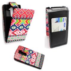LG G2 D802 - Δερμάτινη Θήκη Flip Aztec Dark Tribal Retro Vintage (OEM)