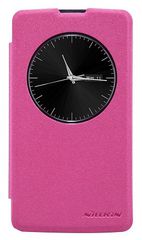 LG L Bello D331 / D335 - Δερμάτινη Θήκη Quick Circle Με Πίσω Καπάκι Μπαταρίας Φούξια (Nillkin)