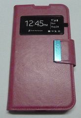 Huawei Ascend Y550 - Δερμάτινη Stand Θήκη Με Παραθυράκι Φούξια (ΟΕΜ)