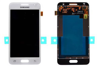 Samsung Galaxy Core 2 SM-G355 - Γνήσια Οθόνη Και Μηχανισμός Αφής Λευκό GH97-16070A