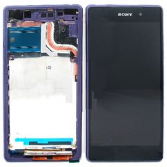 Sony Xperia Z2 - Complete lcd and digitizer with frame in purple (Bulk)