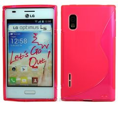 LG Optimus L5 E610 - Θήκη TPU Gel S-Line Φούξια (OEM)