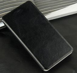 Lenovo A916 - Δερμάτινη Stand Θήκη Πορτοφόλι Με Πίσω Κάλυμμα Σιλικόνης Μαύρο (OEM)