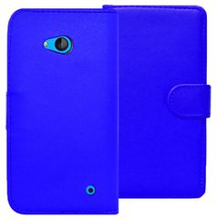 Microsoft Lumia 550 - Δερμάτινη Θήκη Πορτοφόλι Μπλέ (OEM)