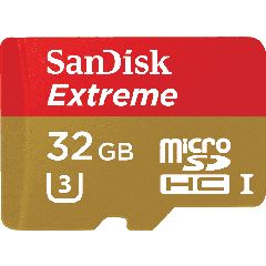 Sandisk Extreme micro SDHC/ SDXC UHS-I Card with SD Adapter 32GB 90MB/s SDSQXNE-032G-GN6MA