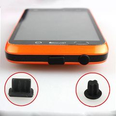 Black Charger Micro USB Port Anti Dust Plug Stopper Cover Cap for Phone