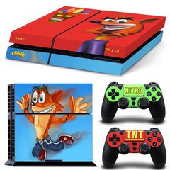 Πλήρες σετ αυτοκόλλητων PS4 Crash Bandicoot FULL BODY Accessory Wrap Sticker Skin Cover Decal για PS4 Playstation 4 (OEM)