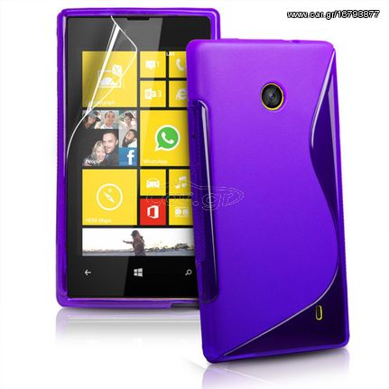 Nokia Lumia 520/525 Θήκη Σιλικόνης TPU S-Line Μωβ (OEM)