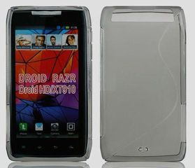Θήκη Σιλικόνης TPU γραμμής S για το Motorola Droid Razr droid HD XT910 Γκρί OEM