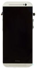 HTC One M8 Complete LCD And Touchpad With Frame in Silver