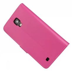 Samsung Galaxy S4 Active i9295 Δερμάτινη Θήκη Πορτοφόλι Φούξια OEM