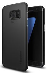 Θήκη Πλαστικό Πίσω Κάλυμμα Thin Fit για Samsung Galaxy S7 Edge G935F Μαύρο (556CS20029) (Spigen)