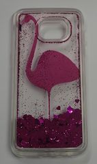 Σκληρή Θήκη TPU Gel για Samsung Galaxy S7 Edge G935F Διαφανές Με Φούξια Φλαμίνγκο (ΟΕΜ)