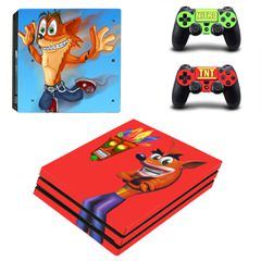 Πλήρες σετ αυτοκόλλητων PS4 Pro Crash Bandicoot FULL BODY Accessory Wrap Sticker Skin Cover Decal για Playstation 4 Pro (OEM)