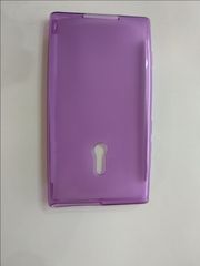 Διαφανες-Μωβ Soft Crystal TPU Gel Case for Nokia Lumia 800 (ΟΕΜ)