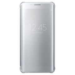 Θήκη Clear View για Samsung Galaxy S6 Edge Plus G928F Ασημί (ΟΕΜ)