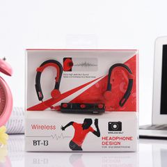 Ακουστικά Bluetooth Άθλησης Bluetooth Stereo Wireless Sports Headset BT13 (Red) ΚΟΚΚΙΝΟ ΧΡΩΜΑ