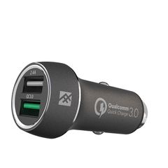 IFROGZ UniqueSync Premium Διπλός Φορτιστής USB αυτοκινήτου, ιδανικός για SmartPhone & IPhone (Μαύρο).