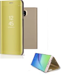 Θήκη Clear View για Samsung Galaxy J5  2017 / J530  Χρυσή (ΟΕΜ)
