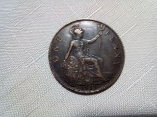 ONE PENNY , Gr. BRITΑΙN , 1917