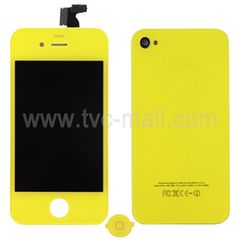 iPhone 4 LCD + Touch Screen + Frame Assembly + Home Button & Back Cover - Κίτρινο