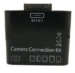 Camera Connection Kit USB και 5 σε 1 card reader για iPAD 1 / 2 Μαύρο χρώμα (OEM)