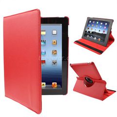 Περιστρεφόμενη Θήκη stand για iPad 2 & New iPad/ iPad 4 Κόκκινη