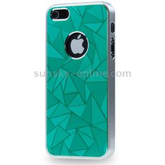 Θήκη πίσω κάλυμμα για iPhone 5/5S Μεταλλική 3D Diamond Cutting Πράσινο OEM