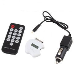 FM Radio Transmitter Car Charger w/ Remote Control fr Apple iPad iPod iPhone 4 S