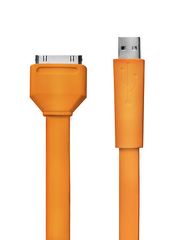 Data & Charge Flat Cable για iPhone 3G/ 3GS 4/ 4S, iPod / iPad - Orange