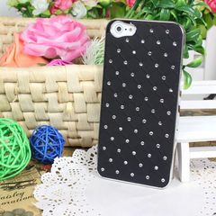 Luxury Bling Diamond Crystal Hard Back Case Cover For iPhone 5/5S Black OEM