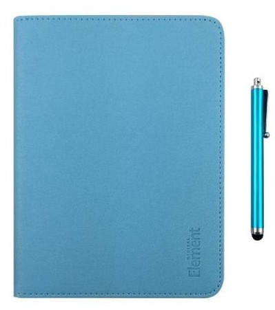 Element+Pen TAB-80B Foldable Leather Case + Pen for tablet 8 " Light Blue