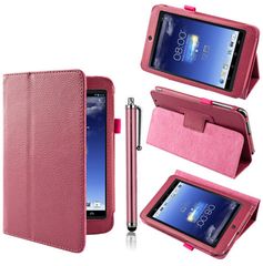 Δερμάτινη Θήκη για το Asus Memo Pad HD7 ME173X ME173 Σκούρο Ρόζ (OEM)