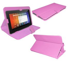 Δερμάτινη Stand Θήκη για Android Tablet 10,1" Ρόζ (OEM)