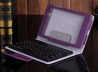 Δερμάτινη Θήκη Bluetoth με Πληκτρολόγιο για το Asus Google Nexus 7 2013 FHD 2nd Μώβ (OEM)