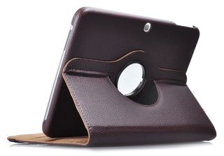 Δερμάτινη Θήκη Περιστρεφόμενη για το Samsung Galaxy Tab 4 10.1 SM-T530 Καφέ (OEM)