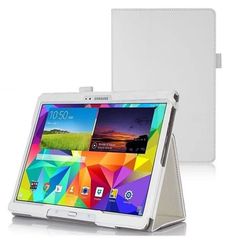 Δερμάτινη Stand Θήκη για το Samsung Galaxy Tab S 10.5 T800/T805 Λευκή (OEM)