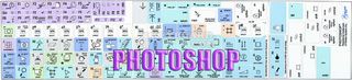 Adobe Photoshop Galaxy Series Χρωματιστά Αυτοκόλλητα Apple Πληκτρολογίων με Μαύρους Αγγλικούς Χαρακτήρες (OEM)