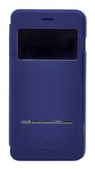 Apple iPhone 6 Plus - Θήκη Book S-View Baseus Terse Leather Με Λειτουργία Swipe To Unlock Μπλέ (Baseus)