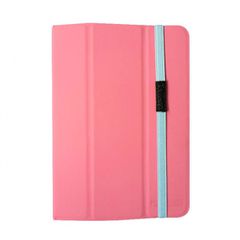 Element TAB-1100P Δερμάτινη Αναδιπλούμενη Slim Θήκη για Tablet 10.1" Ροζ